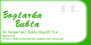 boglarka bubla business card